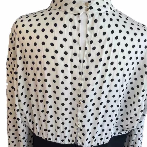 Venus white & black polka dot dress - Picture 6 of 10